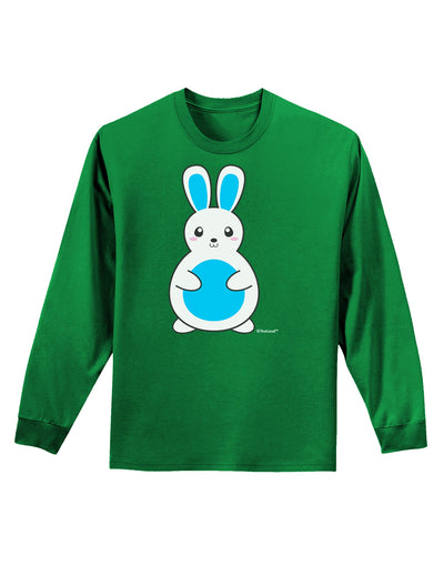 Cute Easter Bunny - Blue Adult Long Sleeve Dark T-Shirt by TooLoud-TooLoud-Kelly-Green-Small-Davson Sales