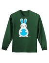 Cute Easter Bunny - Blue Adult Long Sleeve Dark T-Shirt by TooLoud-TooLoud-Dark-Green-Small-Davson Sales