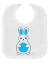 Cute Easter Bunny - Blue Baby Bib by TooLoud