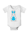 Cute Easter Bunny - Blue Baby Romper Bodysuit by TooLoud-Baby Romper-TooLoud-White-06-Months-Davson Sales