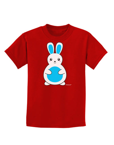 Cute Easter Bunny - Blue Childrens Dark T-Shirt by TooLoud-Childrens T-Shirt-TooLoud-Red-X-Small-Davson Sales