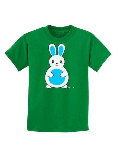 Cute Easter Bunny - Blue Childrens Dark T-Shirt by TooLoud-Childrens T-Shirt-TooLoud-Kelly-Green-X-Small-Davson Sales