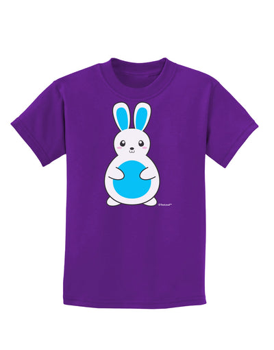 Cute Easter Bunny - Blue Childrens Dark T-Shirt by TooLoud-Childrens T-Shirt-TooLoud-Purple-X-Small-Davson Sales