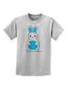 Cute Easter Bunny - Blue Childrens T-Shirt by TooLoud-Childrens T-Shirt-TooLoud-AshGray-X-Small-Davson Sales