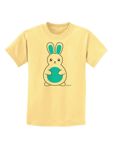 Cute Easter Bunny - Blue Childrens T-Shirt by TooLoud-Childrens T-Shirt-TooLoud-Daffodil-Yellow-X-Small-Davson Sales