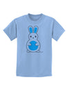 Cute Easter Bunny - Blue Childrens T-Shirt by TooLoud-Childrens T-Shirt-TooLoud-Light-Blue-X-Small-Davson Sales