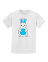 Cute Easter Bunny - Blue Childrens T-Shirt by TooLoud-Childrens T-Shirt-TooLoud-White-X-Small-Davson Sales