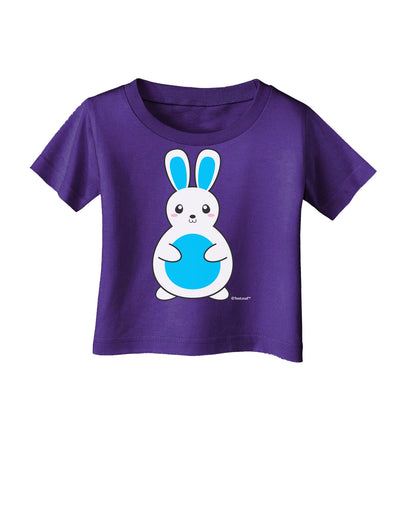 Cute Easter Bunny - Blue Infant T-Shirt Dark by TooLoud-Infant T-Shirt-TooLoud-Purple-06-Months-Davson Sales