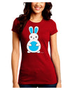 Cute Easter Bunny - Blue Juniors Crew Dark T-Shirt by TooLoud-T-Shirts Juniors Tops-TooLoud-Red-Juniors Fitted Small-Davson Sales