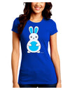 Cute Easter Bunny - Blue Juniors Crew Dark T-Shirt by TooLoud-T-Shirts Juniors Tops-TooLoud-Royal-Blue-Juniors Fitted Small-Davson Sales