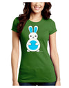 Cute Easter Bunny - Blue Juniors Crew Dark T-Shirt by TooLoud-T-Shirts Juniors Tops-TooLoud-Kiwi-Green-Juniors Fitted X-Small-Davson Sales