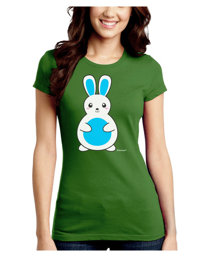 Cute Easter Bunny - Blue Juniors Crew Dark T-Shirt by TooLoud-T-Shirts Juniors Tops-TooLoud-Kiwi-Green-Juniors Fitted X-Small-Davson Sales