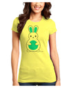 Cute Easter Bunny - Blue Juniors T-Shirt by TooLoud-Womens Juniors T-Shirt-TooLoud-Yellow-Juniors Fitted X-Small-Davson Sales