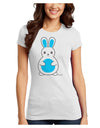 Cute Easter Bunny - Blue Juniors T-Shirt by TooLoud-Womens Juniors T-Shirt-TooLoud-White-Juniors Fitted X-Small-Davson Sales