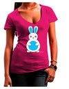 Cute Easter Bunny - Blue Juniors V-Neck Dark T-Shirt by TooLoud-Womens V-Neck T-Shirts-TooLoud-Hot-Pink-Juniors Fitted Small-Davson Sales