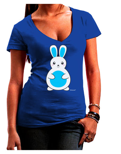 Cute Easter Bunny - Blue Juniors V-Neck Dark T-Shirt by TooLoud-Womens V-Neck T-Shirts-TooLoud-Royal-Blue-Juniors Fitted Small-Davson Sales