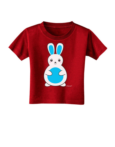 Cute Easter Bunny - Blue Toddler T-Shirt Dark by TooLoud-Toddler T-Shirt-TooLoud-Red-2T-Davson Sales