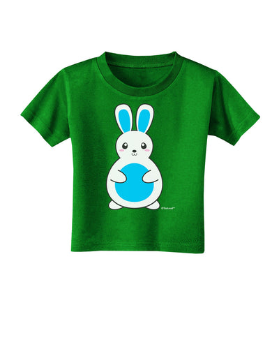 Cute Easter Bunny - Blue Toddler T-Shirt Dark by TooLoud-Toddler T-Shirt-TooLoud-Clover-Green-2T-Davson Sales