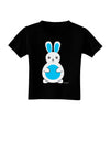 Cute Easter Bunny - Blue Toddler T-Shirt Dark by TooLoud-Toddler T-Shirt-TooLoud-Black-2T-Davson Sales