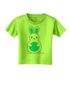 Cute Easter Bunny - Blue Toddler T-Shirt by TooLoud-Toddler T-Shirt-TooLoud-Lime-Green-2T-Davson Sales