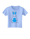 Cute Easter Bunny - Blue Toddler T-Shirt by TooLoud-Toddler T-Shirt-TooLoud-Aquatic-Blue-2T-Davson Sales