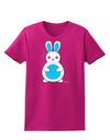 Cute Easter Bunny - Blue Womens Dark T-Shirt by TooLoud-Womens T-Shirt-TooLoud-Hot-Pink-Small-Davson Sales