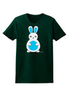 Cute Easter Bunny - Blue Womens Dark T-Shirt by TooLoud-Womens T-Shirt-TooLoud-Forest-Green-Small-Davson Sales