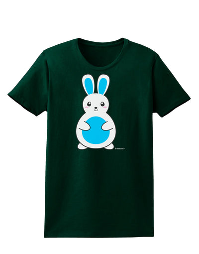 Cute Easter Bunny - Blue Womens Dark T-Shirt by TooLoud-Womens T-Shirt-TooLoud-Forest-Green-Small-Davson Sales