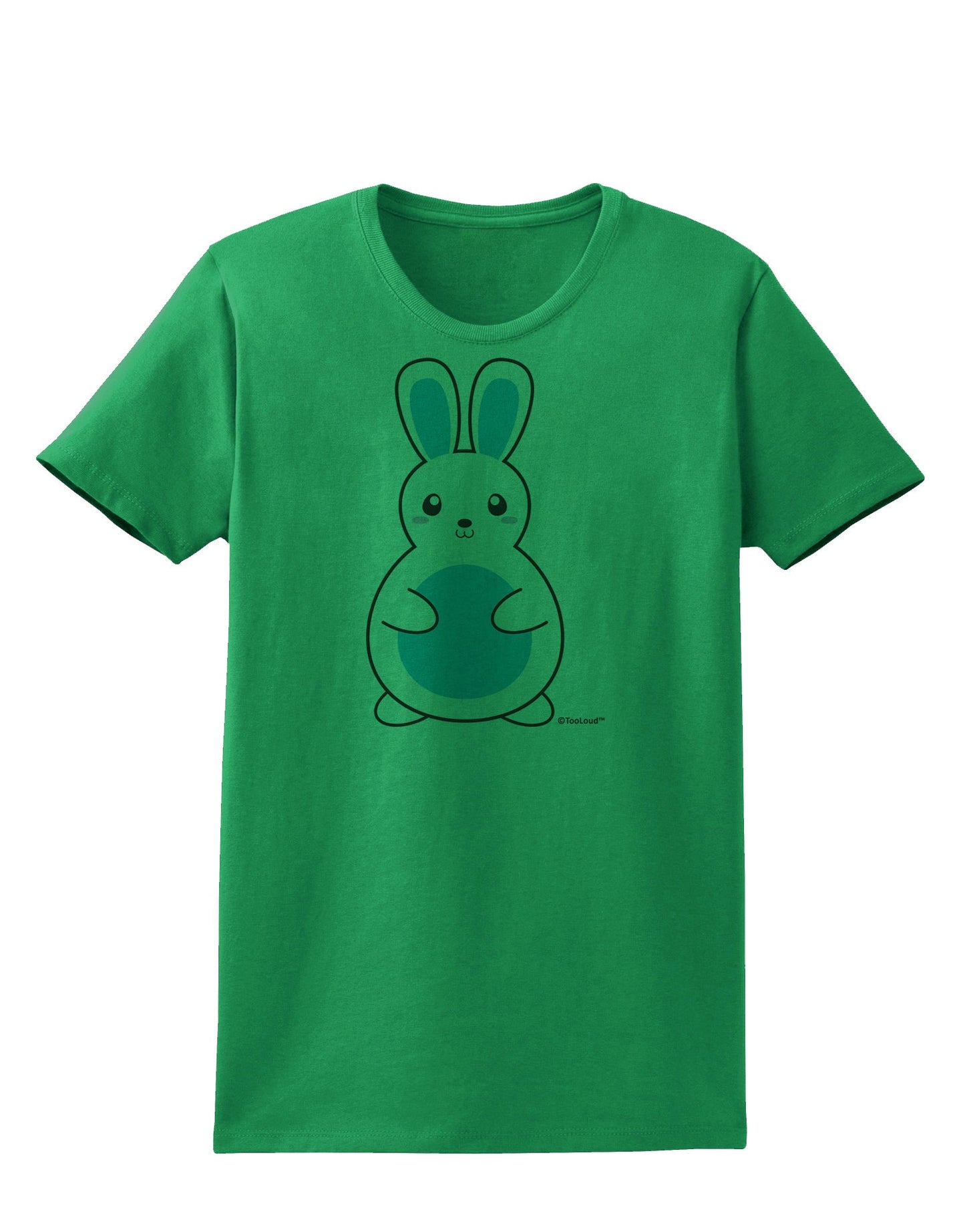 Cute Easter Bunny - Blue Womens T-Shirt by TooLoud-Womens T-Shirt-TooLoud-Kelly-Green-X-Small-Davson Sales