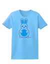 Cute Easter Bunny - Blue Womens T-Shirt by TooLoud-Womens T-Shirt-TooLoud-Aquatic-Blue-X-Small-Davson Sales