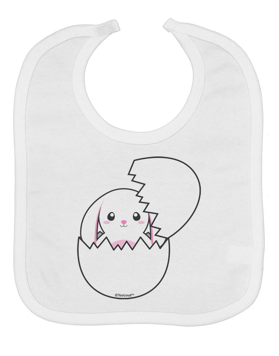 Cute Easter Bunny Hatching Baby Bib by TooLoud