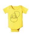 Cute Easter Bunny Hatching Baby Romper Bodysuit by TooLoud-Baby Romper-TooLoud-Yellow-06-Months-Davson Sales