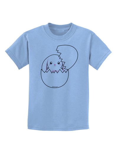 Cute Easter Bunny Hatching Childrens T-Shirt by TooLoud-Childrens T-Shirt-TooLoud-Light-Blue-X-Small-Davson Sales