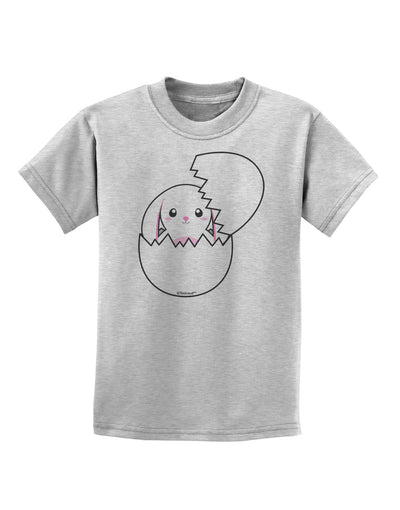 Cute Easter Bunny Hatching Childrens T-Shirt by TooLoud-Childrens T-Shirt-TooLoud-AshGray-X-Small-Davson Sales