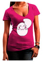 Cute Easter Bunny Hatching Juniors V-Neck Dark T-Shirt by TooLoud-Womens V-Neck T-Shirts-TooLoud-Hot-Pink-Juniors Fitted Small-Davson Sales