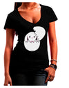 Cute Easter Bunny Hatching Juniors V-Neck Dark T-Shirt by TooLoud-Womens V-Neck T-Shirts-TooLoud-Black-Juniors Fitted Small-Davson Sales