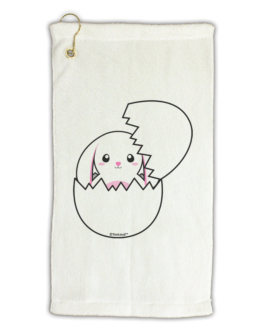 Cute Easter Bunny Hatching Micro Terry Gromet Golf Towel 16 x 25 inch by TooLoud