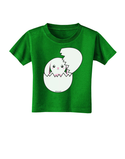 Cute Easter Bunny Hatching Toddler T-Shirt Dark by TooLoud-Toddler T-Shirt-TooLoud-Clover-Green-2T-Davson Sales