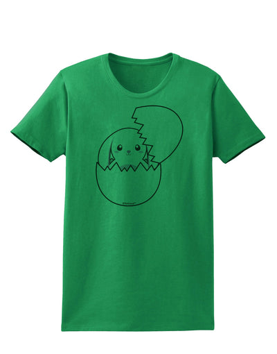 Cute Easter Bunny Hatching Womens T-Shirt by TooLoud-Womens T-Shirt-TooLoud-Kelly-Green-X-Small-Davson Sales