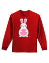 Cute Easter Bunny - Pink Adult Long Sleeve Dark T-Shirt by TooLoud-TooLoud-Red-Small-Davson Sales