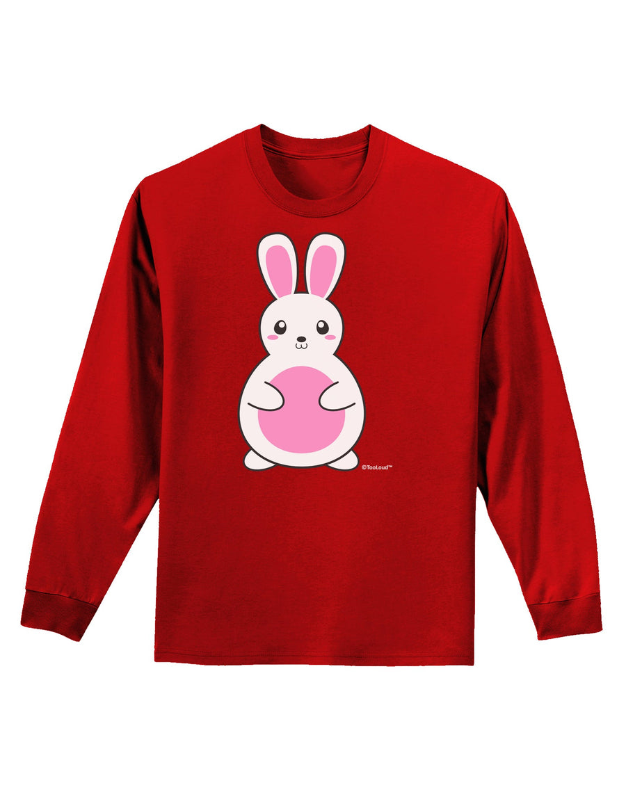 Cute Easter Bunny - Pink Adult Long Sleeve Dark T-Shirt by TooLoud-TooLoud-Black-Small-Davson Sales