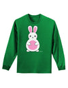 Cute Easter Bunny - Pink Adult Long Sleeve Dark T-Shirt by TooLoud-TooLoud-Kelly-Green-Small-Davson Sales