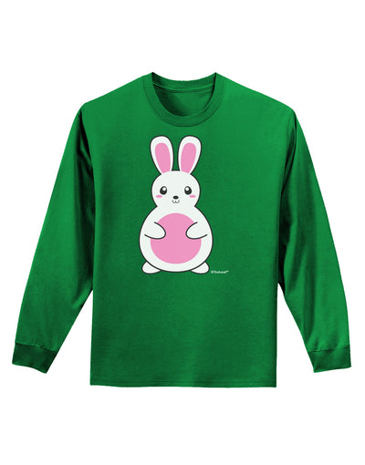 Cute Easter Bunny - Pink Adult Long Sleeve Dark T-Shirt by TooLoud-TooLoud-Kelly-Green-Small-Davson Sales