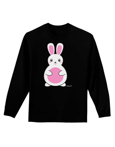 Cute Easter Bunny - Pink Adult Long Sleeve Dark T-Shirt by TooLoud-TooLoud-Black-Small-Davson Sales