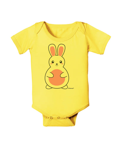 Cute Easter Bunny - Pink Baby Romper Bodysuit by TooLoud-Baby Romper-TooLoud-Yellow-06-Months-Davson Sales