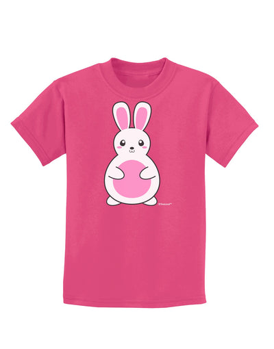 Cute Easter Bunny - Pink Childrens Dark T-Shirt by TooLoud-Childrens T-Shirt-TooLoud-Sangria-X-Small-Davson Sales