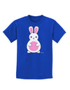 Cute Easter Bunny - Pink Childrens Dark T-Shirt by TooLoud-Childrens T-Shirt-TooLoud-Royal-Blue-X-Small-Davson Sales