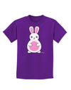 Cute Easter Bunny - Pink Childrens Dark T-Shirt by TooLoud-Childrens T-Shirt-TooLoud-Purple-X-Small-Davson Sales