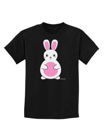 Cute Easter Bunny - Pink Childrens Dark T-Shirt by TooLoud-Childrens T-Shirt-TooLoud-Black-X-Small-Davson Sales