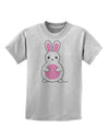 Cute Easter Bunny - Pink Childrens T-Shirt by TooLoud-Childrens T-Shirt-TooLoud-AshGray-X-Small-Davson Sales